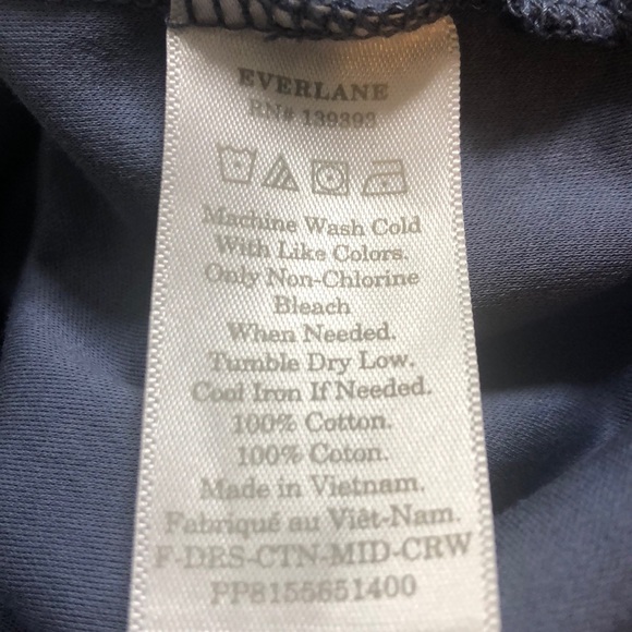 COPY - Everlane The Luxe Cotton blue Side-Slit Tee Dress - Picture 9 of 10